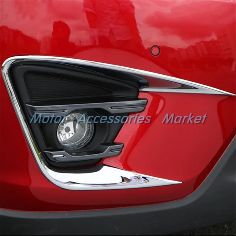 Спортивный стиль Хром передний противотуманный светильник ободок Накладка для Mazda CX-5 CX5 2013