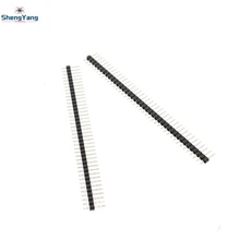 10 шт. ShengYang 40 Pin 1x40 Однорядный Мужской 2,54 Разъемный штыревой разъем полосы для Arduino черный