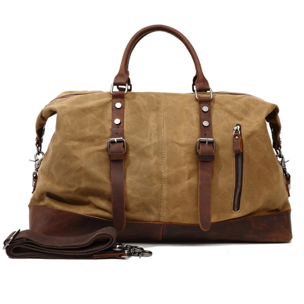 

Men's Large Capacity Handbags Fashion Travel Bag Vintage Khaki/Black/Army Green/Gray Crossbody Bag Multi-function Canvas Bags