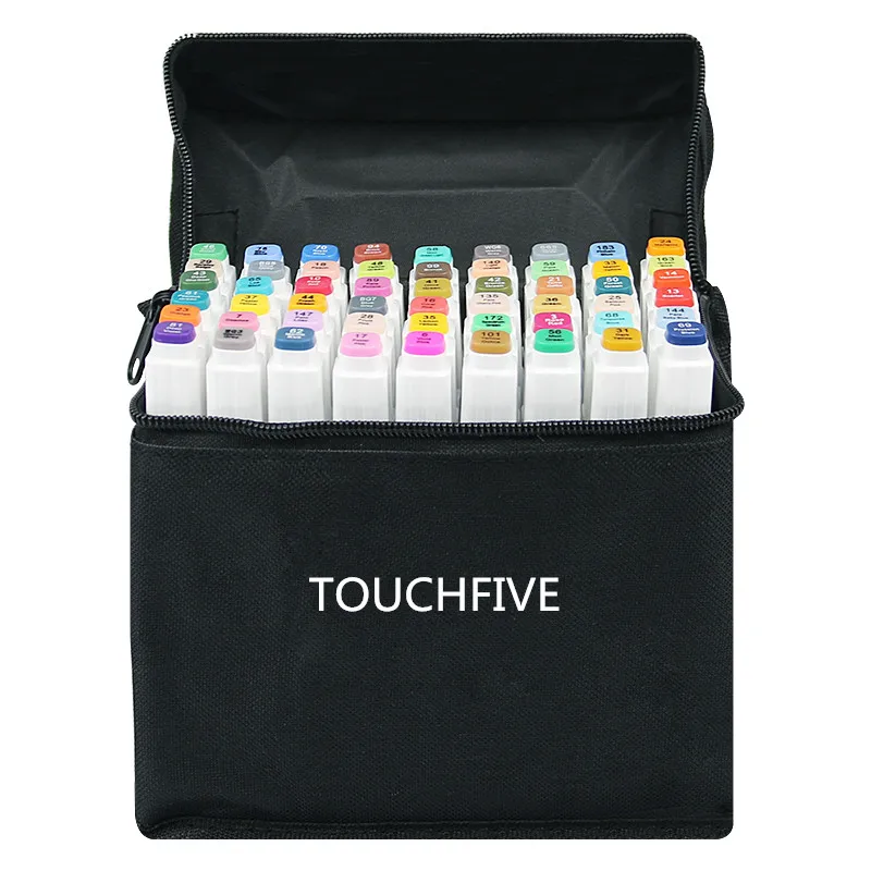 

1PCS TouchFive Optional 168 Colors Sketch Markers Alcohol Based Markers Color Marker Set Painting Art Supplies Pen for School