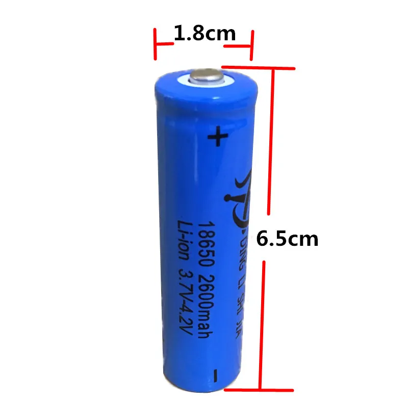 18650 Перезаряжаемые Батарея 3,7 v 2600 mah литий-Батарея для 4,2 v фонарик батареи небольшой вентилятор Батарея