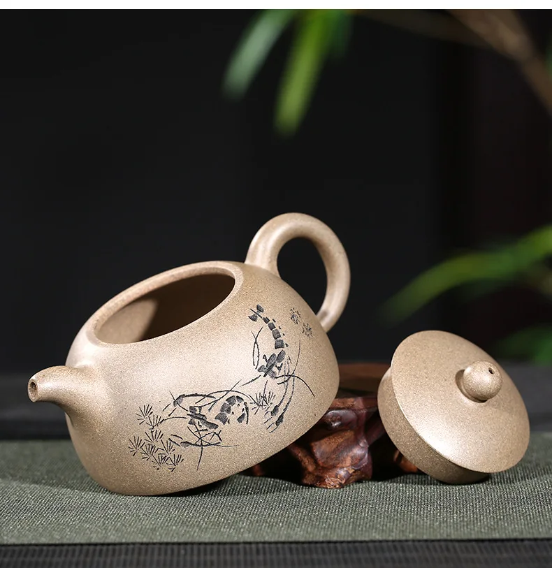 Teaware добыча секция, глина половина лунный чайник ручной работы чайник Прямая с фабрики Подарок Индивидуальные новые продукты