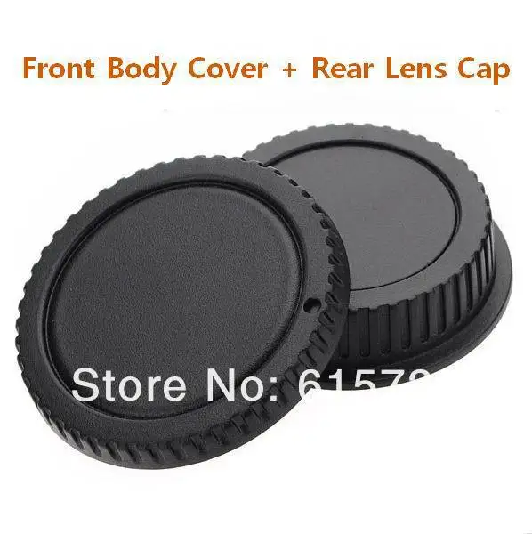 Wholesale 50 Pairs camera Body cap + Rear Lens Cap for canon 1000D 500D 550D 600D EF EF S Rebel