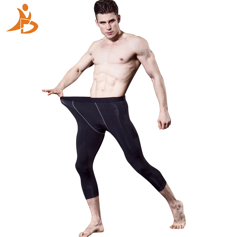YD 2017 легинсы для спортзала с логотипом на заказ 3/4 мужские спортивные