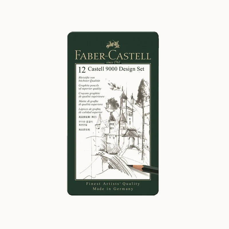 FABER CASTELL 9000 карандаши принадлежности для художественных эскизов карандаш для рисования 12 коробка набор 119064