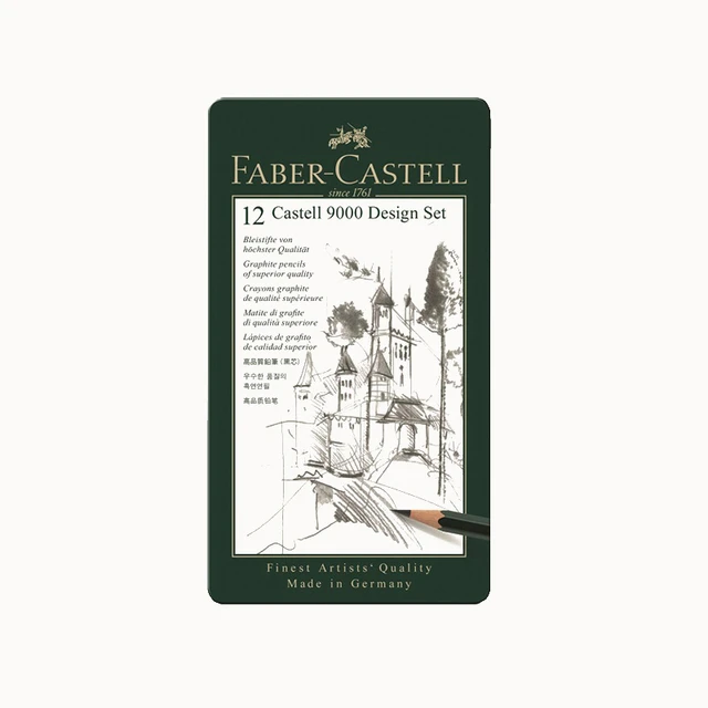 Graphite Pencil Black Faber Castell  Drawing Pencils Faber Castell - 1pc  9000 Art - Aliexpress