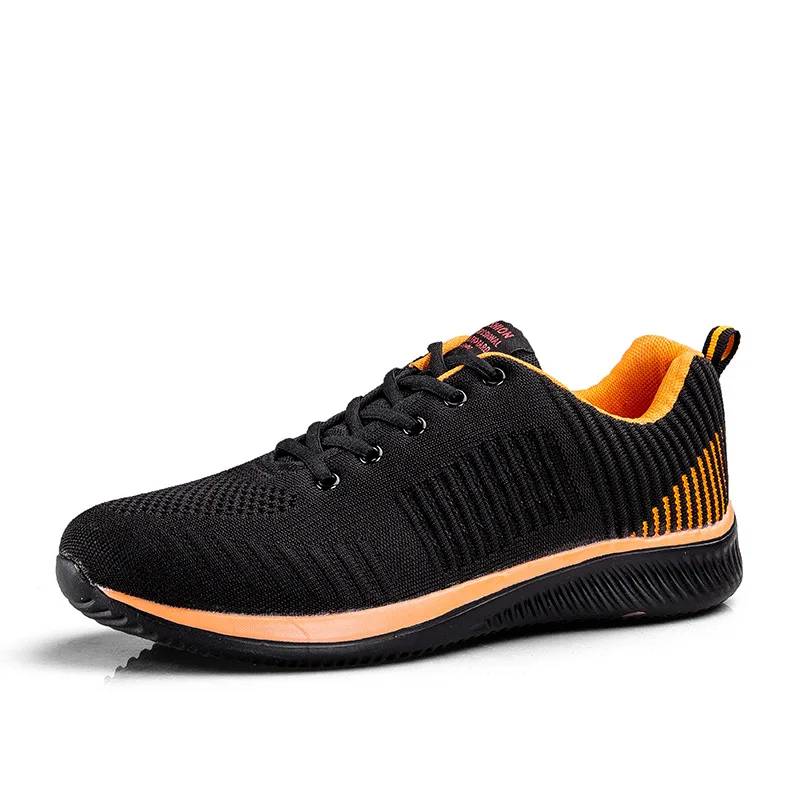 JINBEILEE Large Size Men's Lightweight Cushioning Running Shoes Flying Woven Breathable Mesh Sports and Leisure Men's Shoes