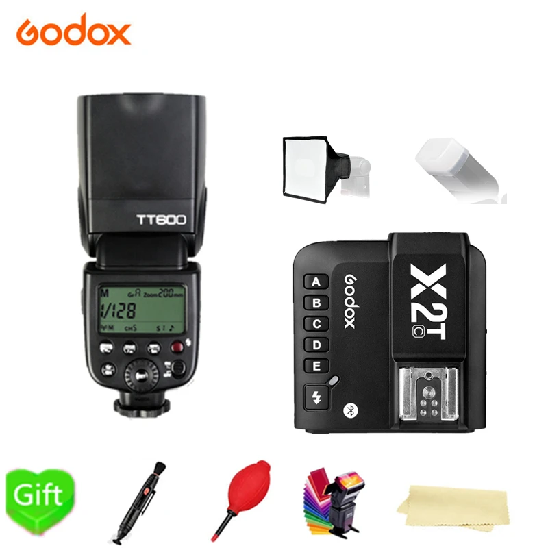 Godox TT685-C/N/S/F/O 2,4G HSS ttl Беспроводная вспышка+ X2T-C/N/S/F/O триггер для камеры Canon Nikon sony Fujifilm Olympus - Цвет: Черный