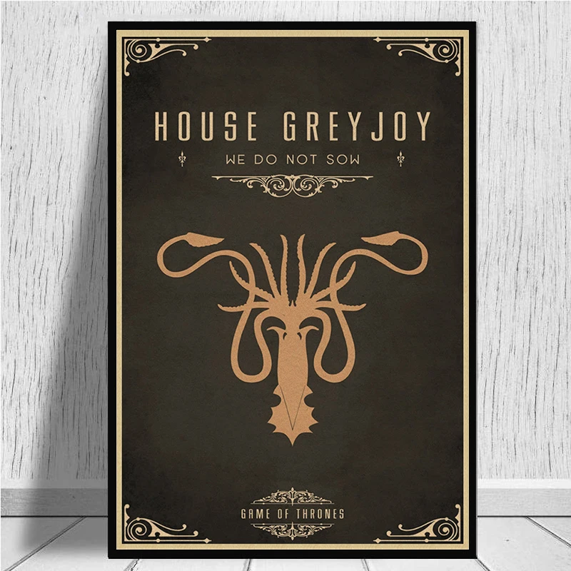 Game Of Thrones Movie TV Vintage Kraft Paper Poster Bar Cafe Home Decor Painting Wall Sticker