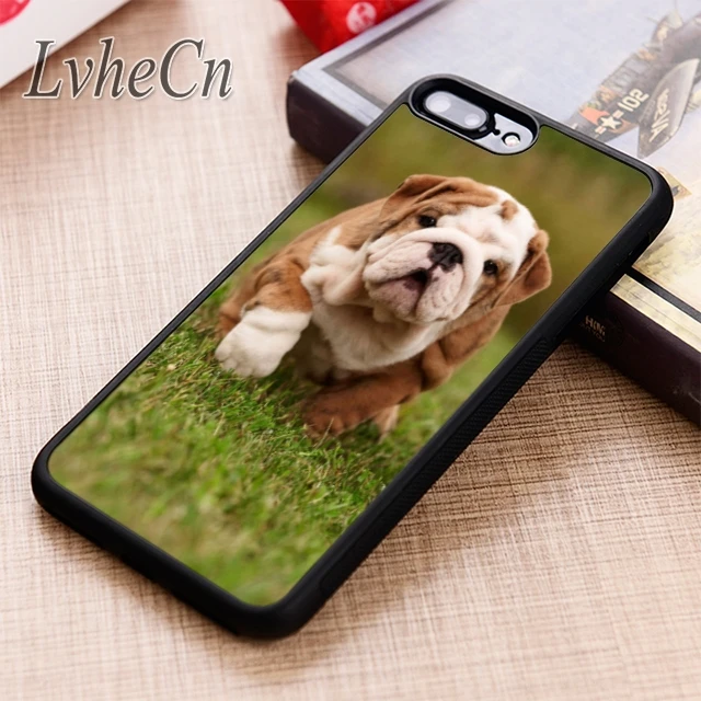 LvheCn ADORABLE BRITISH BULLDOG PUP phone Case cover For iPhone 5 6s 7 8 plus 11 12 Pro X XR XS Max Samsung Galaxy S7edge S8 S9 | Мобильные