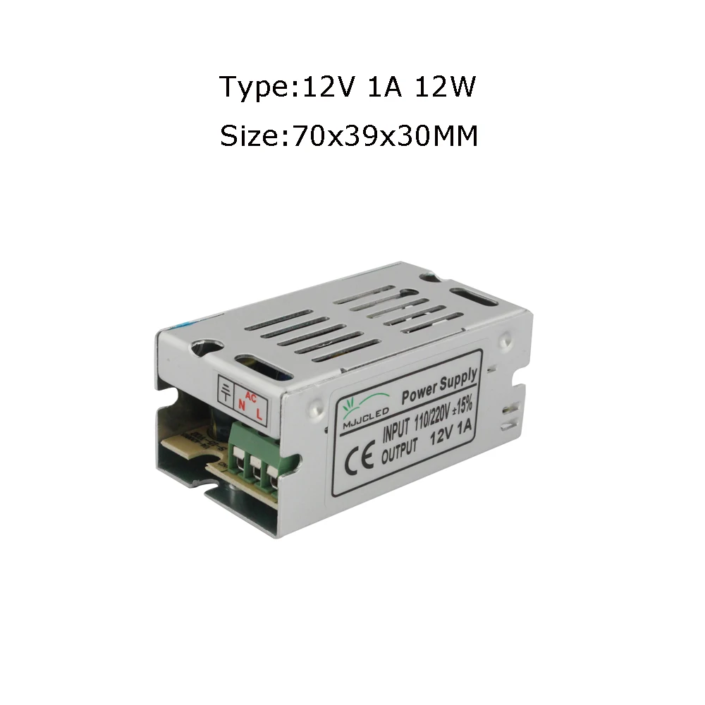 Источник питания 12 V 1A 2A 5A 10A 20A 25A 30A AC DC 12 V трансформатор 220V 12 вольт импульсный источник питания для светодиодного освещения - Цвет: 12V 1A