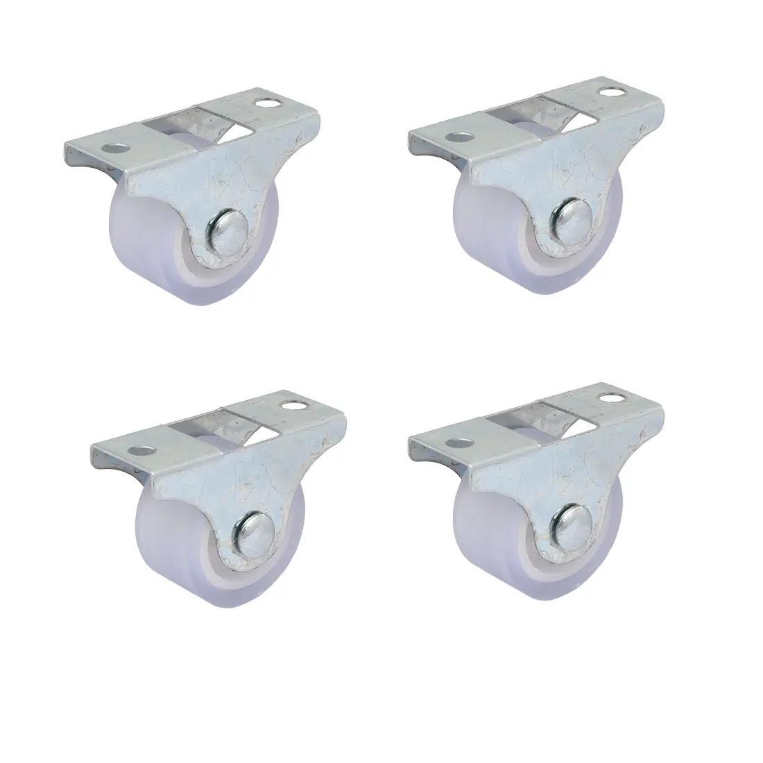 

UXCELL Furniture Trolley Iron Top Plate Silent Pvc Fixed Caster Wheel 1 Inch Dia 4Pcs