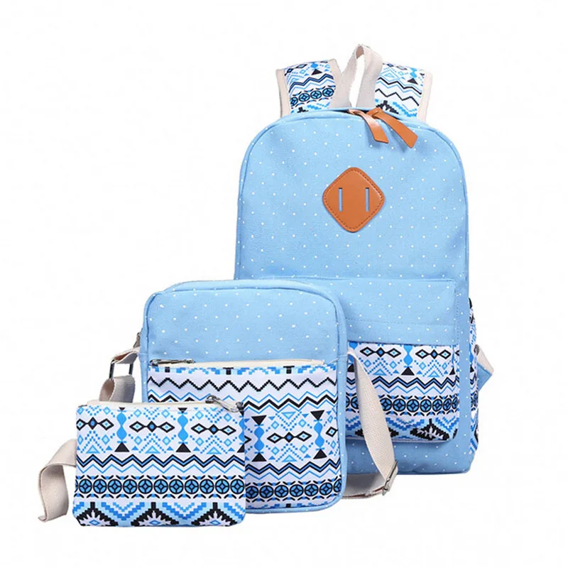 Women s Backpack Ladies Shoulder Bags 3Pcs Backpacks A Set Mochila Escolar Youth Teenage Girls Multicolor