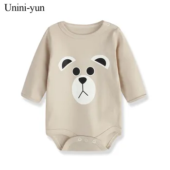 

[Unini-yu]Cartoon Bear Long Sleeve Baby Romper Baby Girl One Pieces Cute Clothes Jumpsuits Roupas De Bebe Infantil Baby Clothing