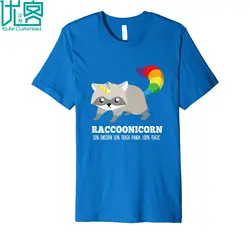 Gildan бренд Racoonicorn футболка Забавный мусор панда енот Единорог рубашка 2019 Летняя мужская футболка с коротким рукавом