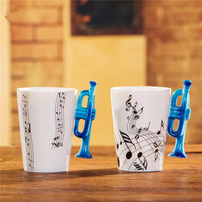 38 узоров гитара скрипка керамическая чашка персональная музыкальная нота молоко сок лимон кружка кофе чай чашка домашняя посуда для напитков уникальные подарки