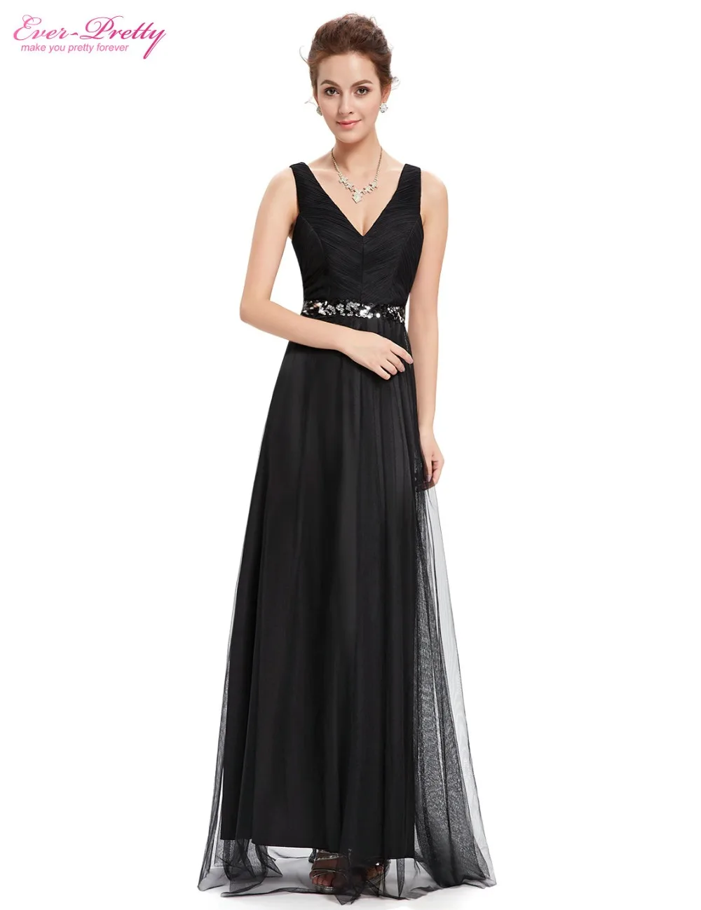 Prom Dresses Fast Shipping Sexy V neck Ever Pretty Long Party 2017 Women Fast Shipping Ever