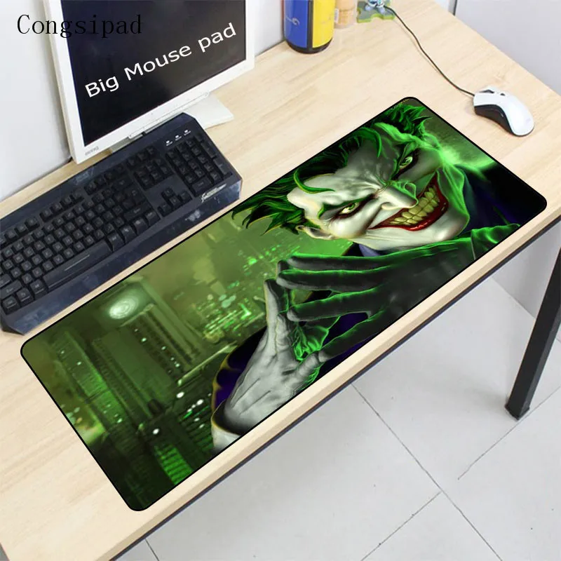 

Congsipad Funny Joker Large Speed Lock Edge mouse pad Anti-slip Natural Rubber PC Computer Gaming mousepad Desk Mat for LOL CSGO