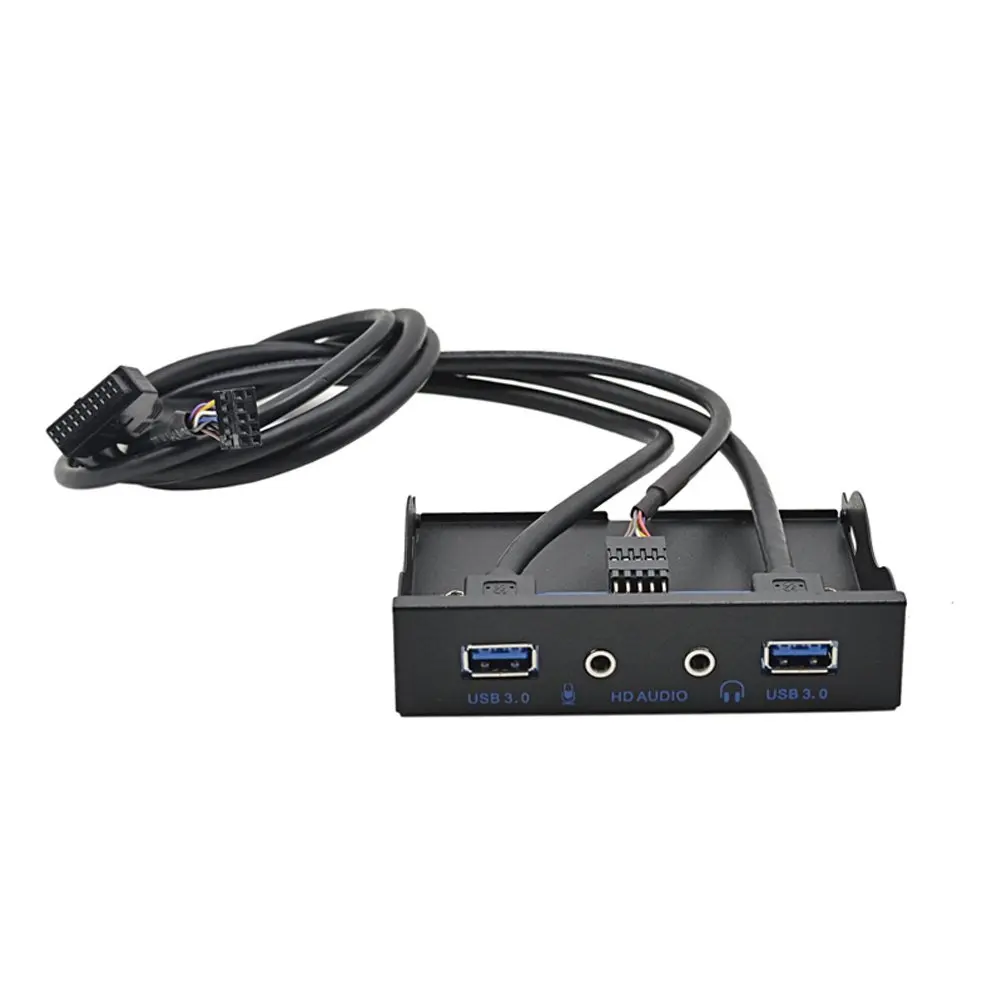  3.5 Pollici in Metallo Pannello Frontale Usb 3.0 2 Porte Hub con 1 Hd Porta di Uscita Audio E 1 Ing