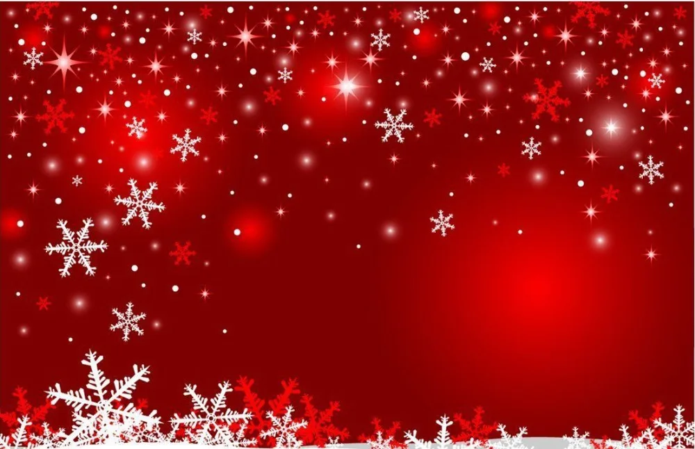 Sensfun красный Рождественский фон для детей виниловая ткань Снежинка вечерние фотофоны 7x5ft