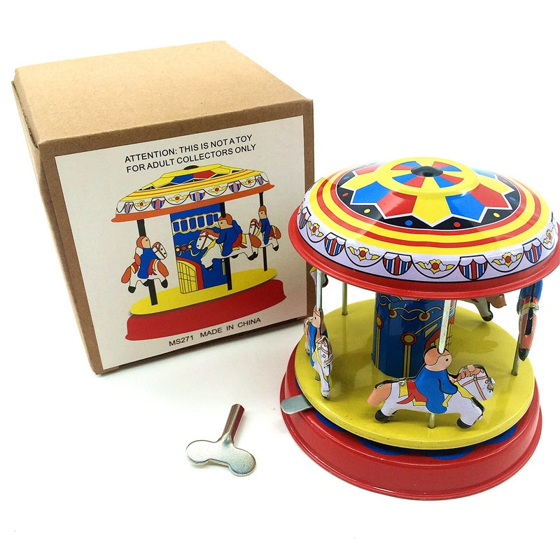 Classic collection Retro Clockwork Wind up Metal Tin Gear Highwheel