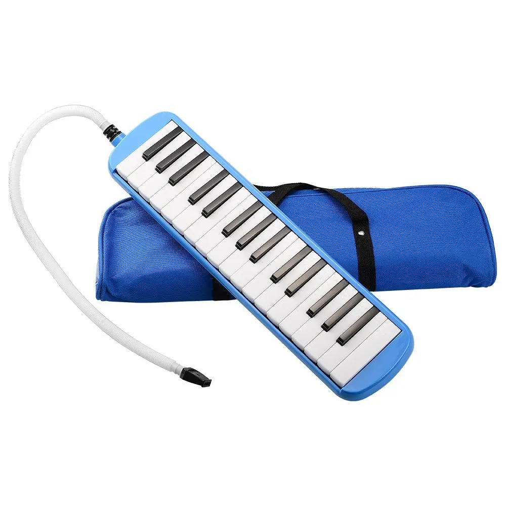 32 Key Piano Style Melodica with Box Organ Accordion Mouth Piece Blow
