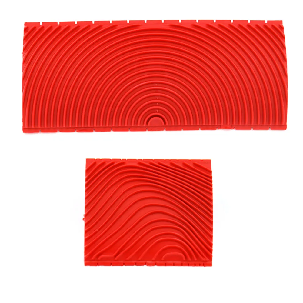 

2PCS DIY Brush Wall Rubber Art Tool Decorative Paint Roller Set Imitation Wood Grain Office Building Garden Household Texture