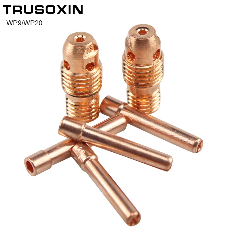 

20Pcs Argon Welding TIG Inverter DC Welding Machine 0.5mm/1.0mm/2.0mm/2.4mm TIG Tungsten WP9 WP20 Collet Body and Collet