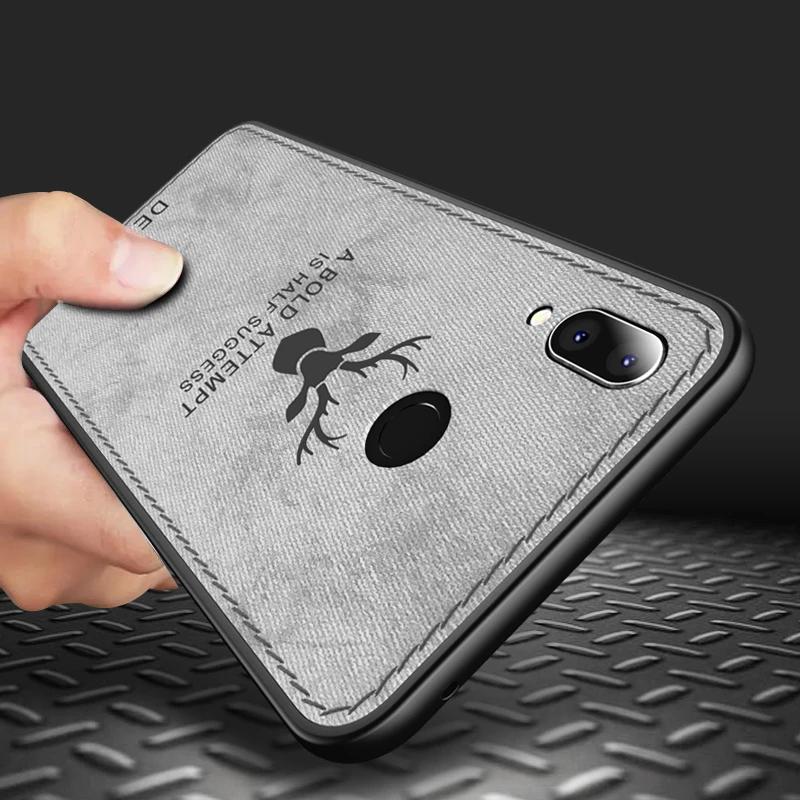 

For Huawei Nova 3 Case Silicone Edge fabric Back Cover Case for Huawei Nova 3 Deer Pattern Case coque for Huawei Nova3