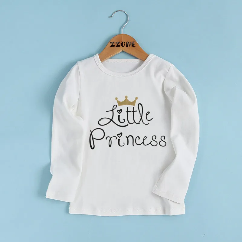 

Boys/Girls Daddy's Little Princess Letter Print T shirt Kids Casual Funny Clothes Baby Summer Long Sleeve T-shirt,LKP5236