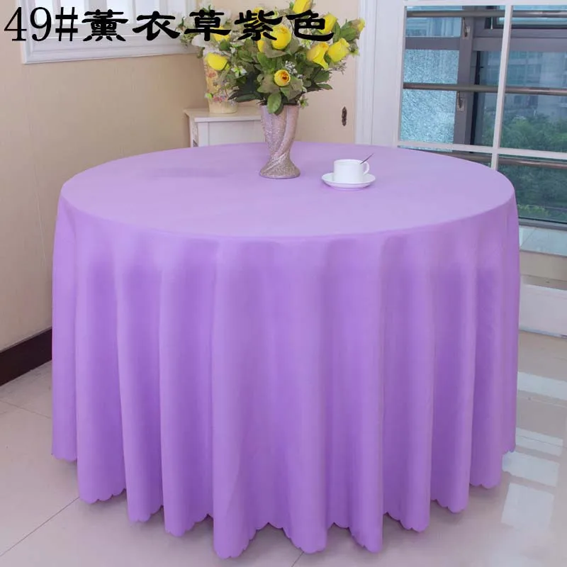 Free Shipping 10pcs Lavender Polyester Round Table Covers Wedding Table