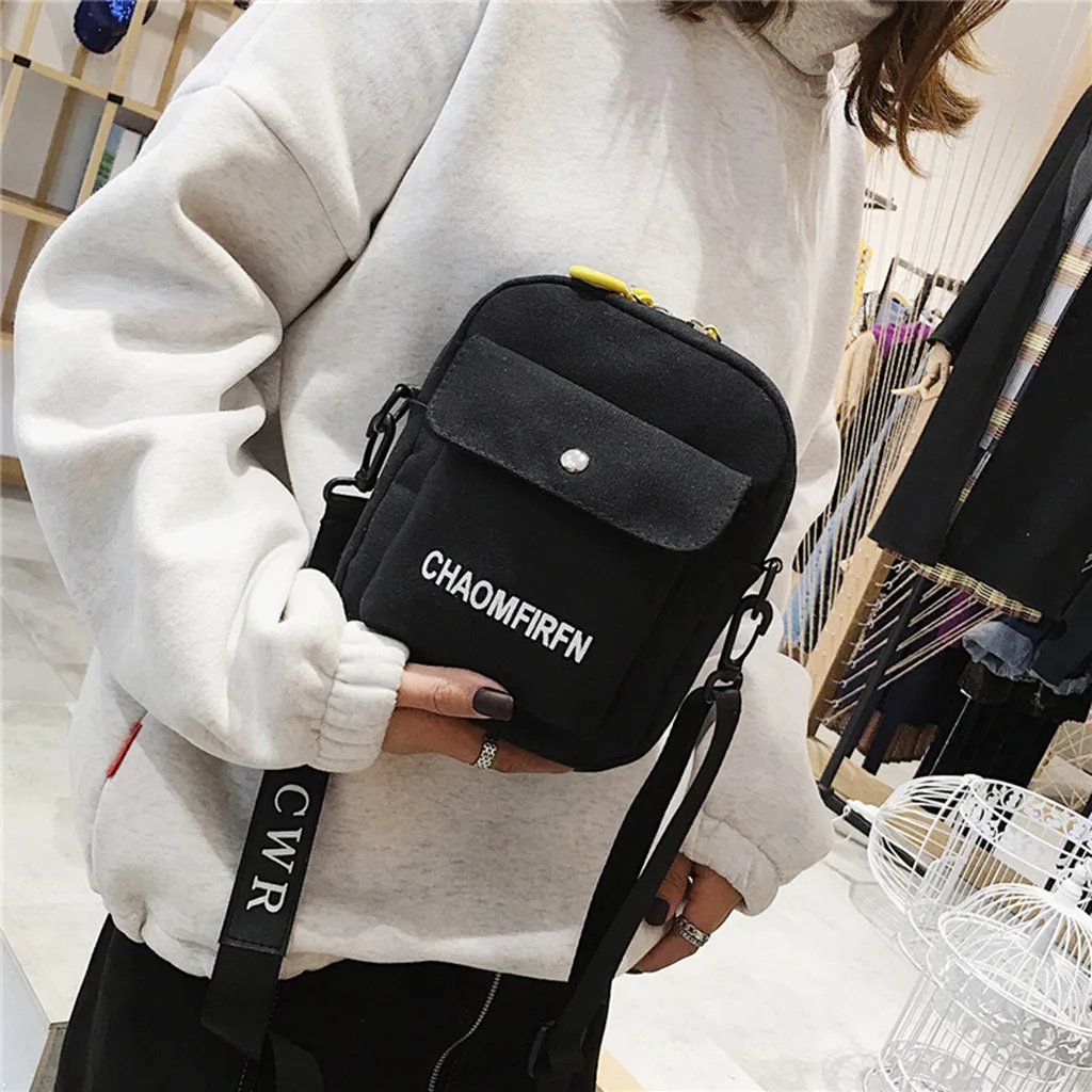 

Women Shoulder Bag Fashion Pure Color Casual Tote Outdoor Bag Canvas Handbag Zipper Messenger Bags sac main femme#0