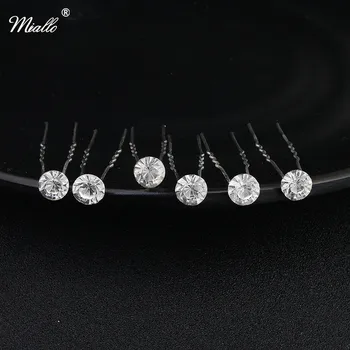

Miallo 18pcs/lot High Quality Hair Sticks Rhinestone Women Hairpins Hair Accessories Jewelry Wedding Bride Decorations Ornaments