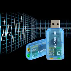 1 шт. 3D Аудио карта USB 1,1 для микрофона/адаптер для динамиков объемного звука 7,1 CH для ноутбука ноутбук высокого качества