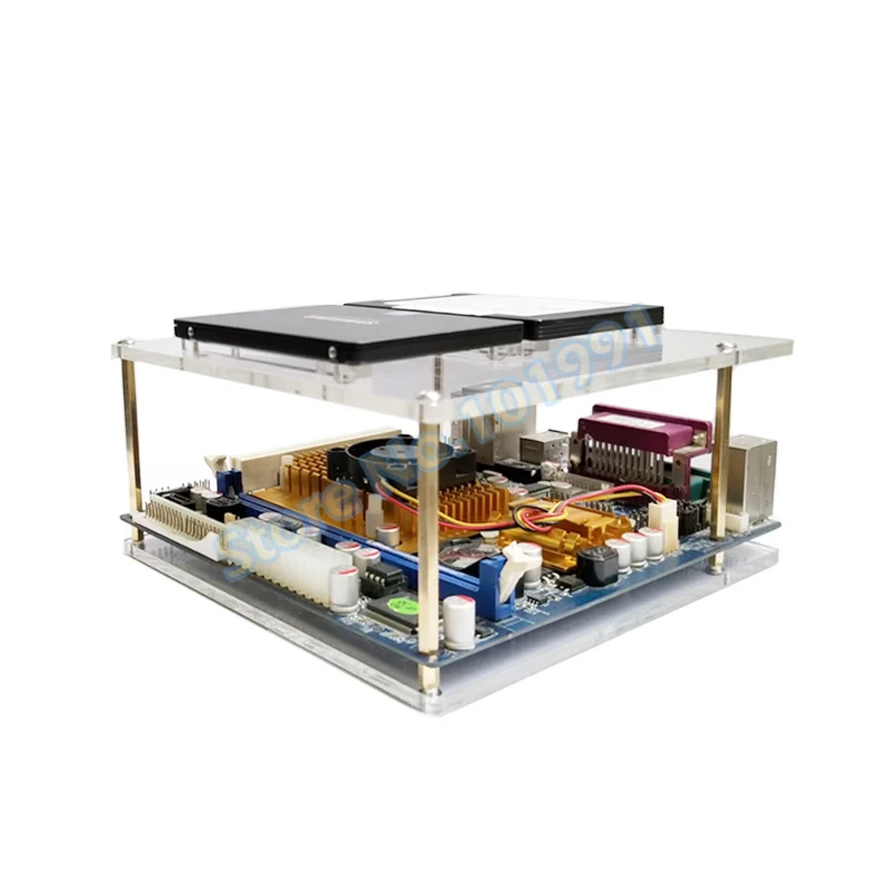 High Quality DIY chassis mini ITX Case transparent for Nano-ITX1037u/J1900 Mainboard