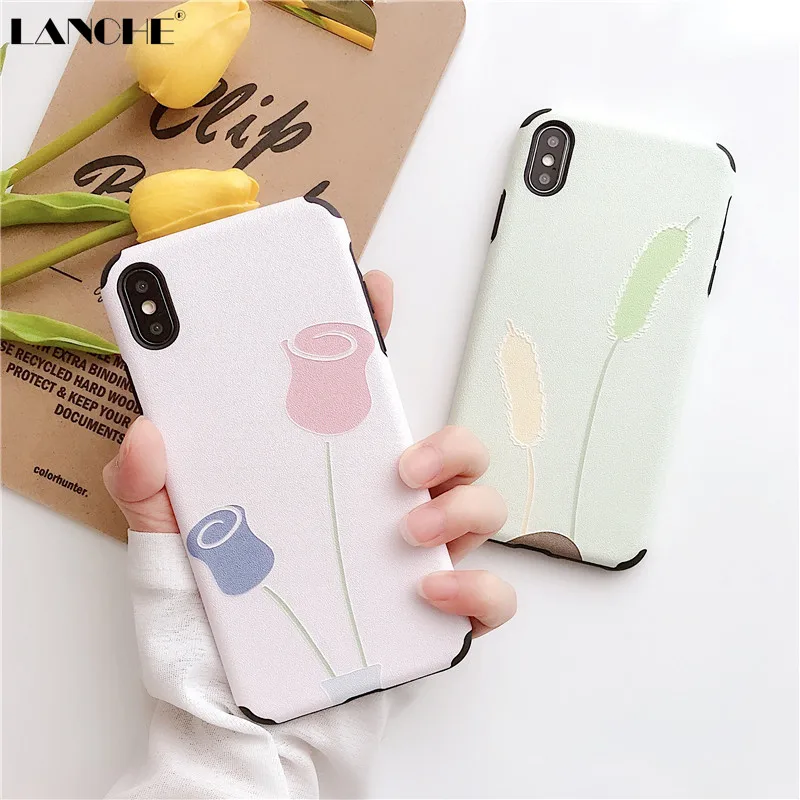 

LANCHE Shockproof Phone Case For Xiaomi mi 9 se mi 8 lite Case Soft TPU Relief Leaf Phone Cover For Xiaomi mi 6 6X Play Fundas