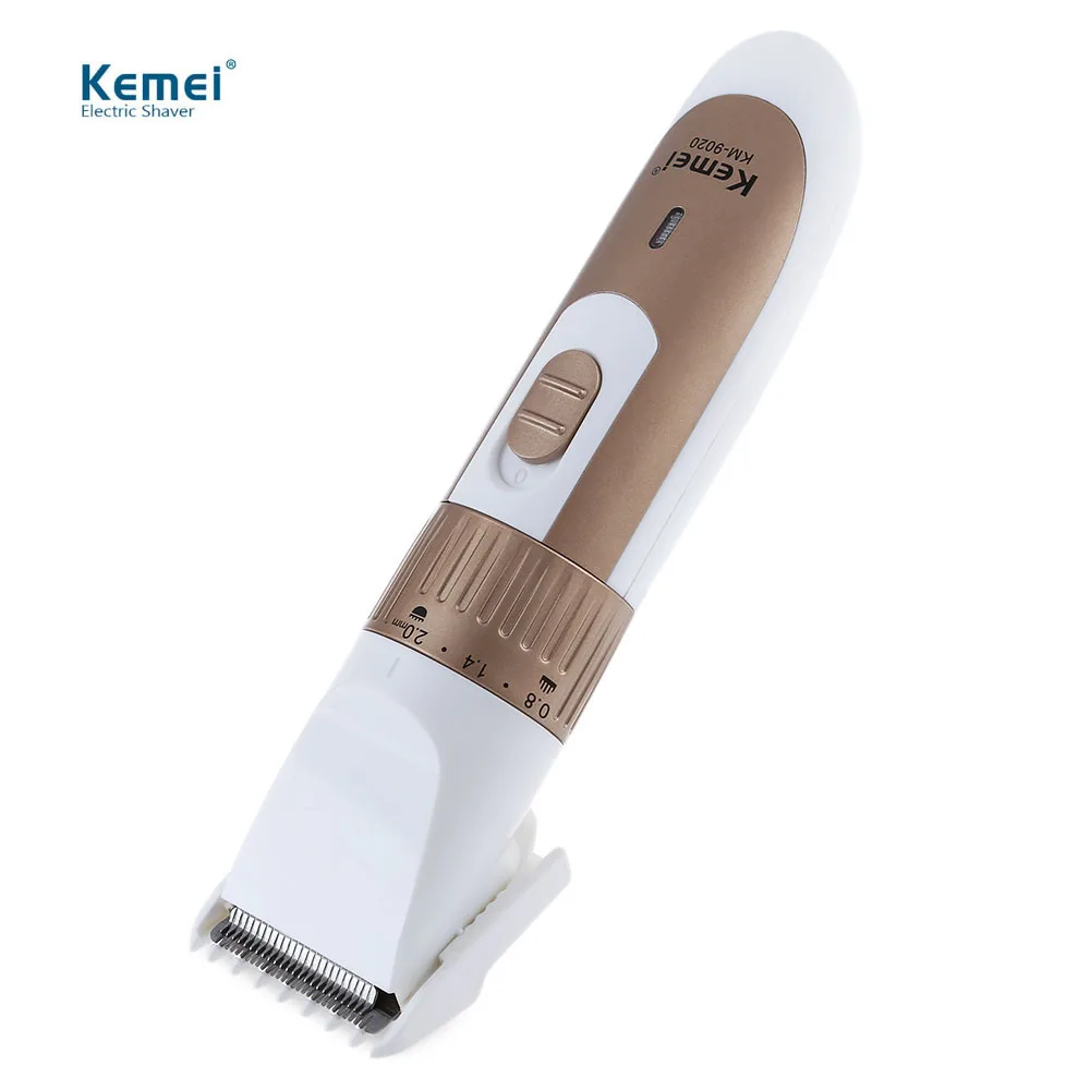 Kemei-9020, Мужская машинка для стрижки волос, электробритва, триммер для бороды, 220 В, перезаряжаемый триммер для волос, Регулируемый Женский станок для стрижки волос