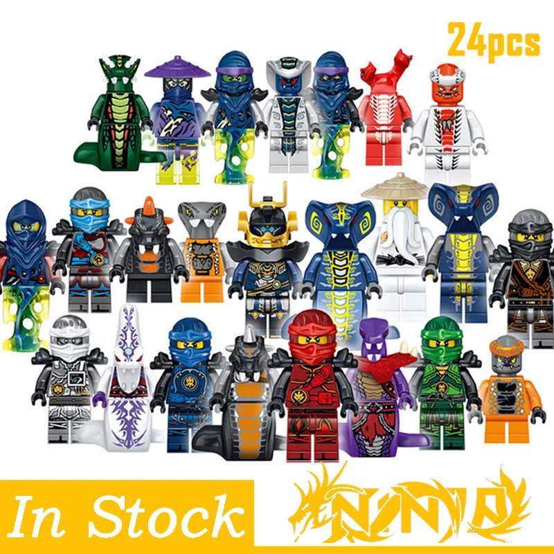 

Legoings Ninjagoe Ghost Evil Ninja 24pcs Ninja Pythor Chop'rai Mezmo Serpentine Army Model Kids Toys Gifts Building Blocks Doll