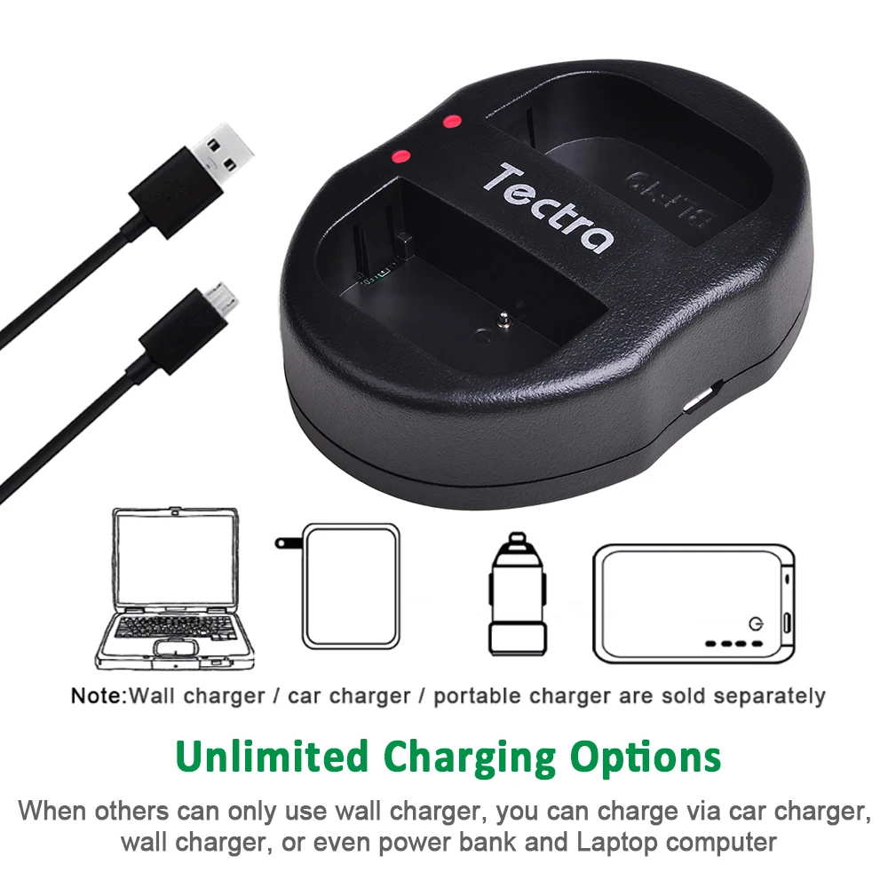 Tectra 2200 мАч 4 шт. D Li90 батарея для цифровой камеры + USB двойное зарядное устройство