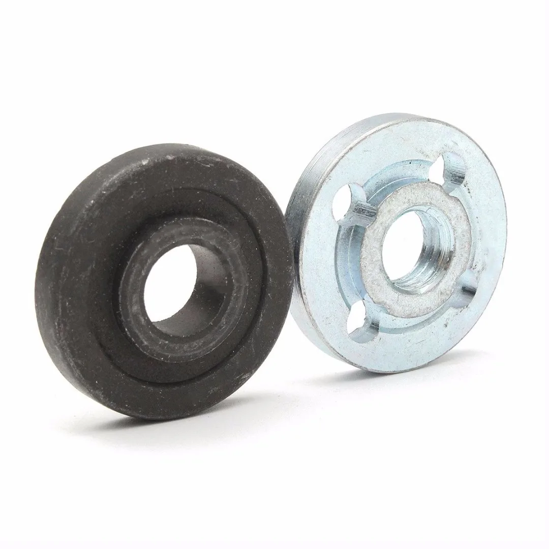 1set  M10 Angle Grinder Flange Kit Lock Nut Inner Outer Set Lathe machining of steel