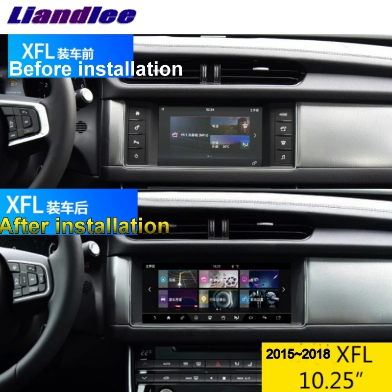 Для Juguar XF XFL X260- Liandlee Автомобильный мультимедийный NAVI 10,25 'экран gps wifi Аудио CarPlay адаптер Радио Навигация