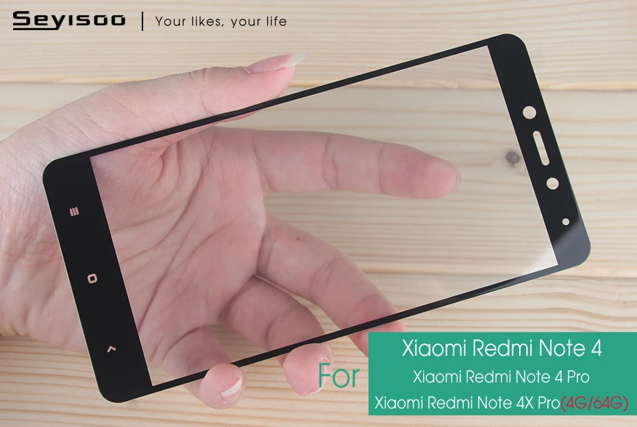 Seyisoo полное покрытие протектор экрана закаленное стекло для Xiaomi Redmi Note 4x xiomi Redmi Note 4 X Note4X Pro пленка