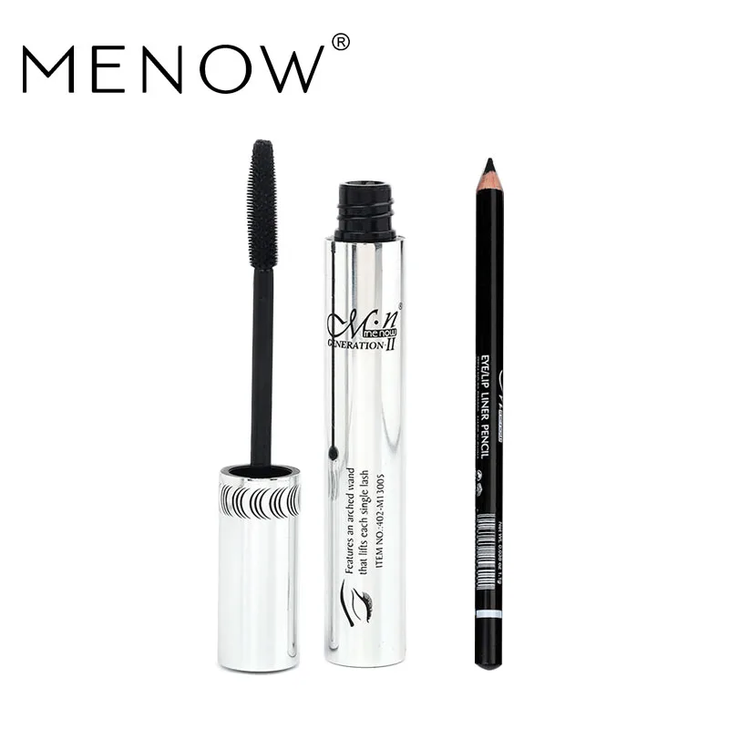 MENOW Silver tube mascara Curl Mascara 3d slender roll + black eyeliner