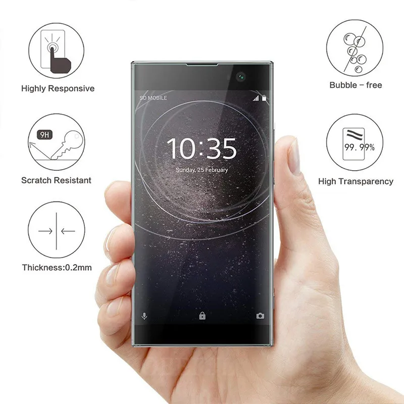 Защитная пленка для Sony Xperia XA2 закаленное стекло H4133 H4113 H3113 H3123 H3133 XA 2 с полным