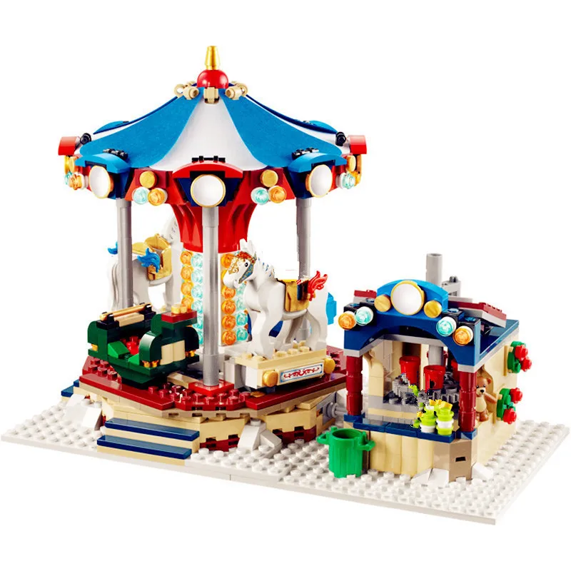 

Lepin 36010 lepin Creator Winter Village Market Educational Building Blocks Bricks legoing Creator Winter Village Market 10235