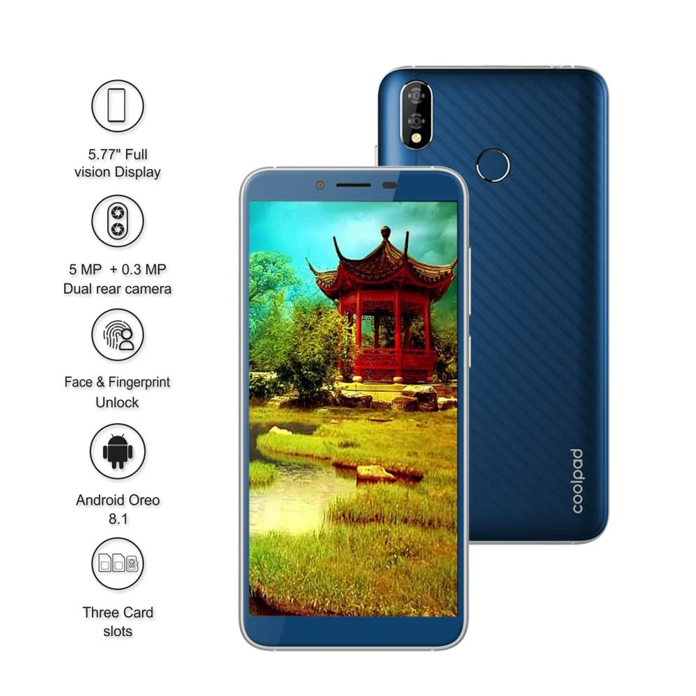 Coolpad MEGA 5 3 ГБ ОЗУ 32 Гб ПЗУ смартфон 77 дюймов 18:9 ips MTK6739 разблокировка лица отпечаток