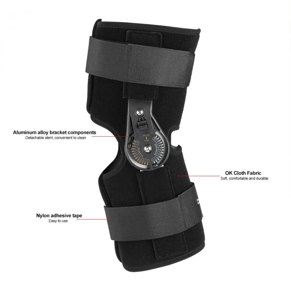 Oper Adjustable Medical Hinged Knee Joint Brace Support Orthosis Ligament Sport Injury Splint Knee Patella Fracture Protector Oper Adjustable Medical Hinged Knee Joint Brace Support Orthosis Ligament Sport Injury Splint Knee Patella Fracture Protector