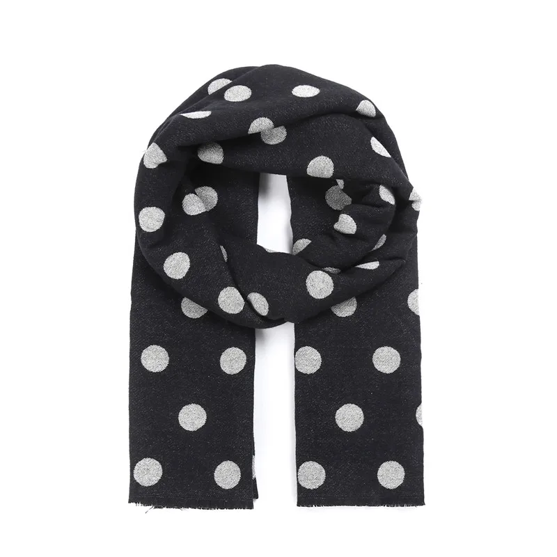 DARCHROW Fashion Design Brand Woman Long Polka Dots Scarves Winter Scarf Women Wool Bufandas Warm Cashmere Shawls and Scarves
