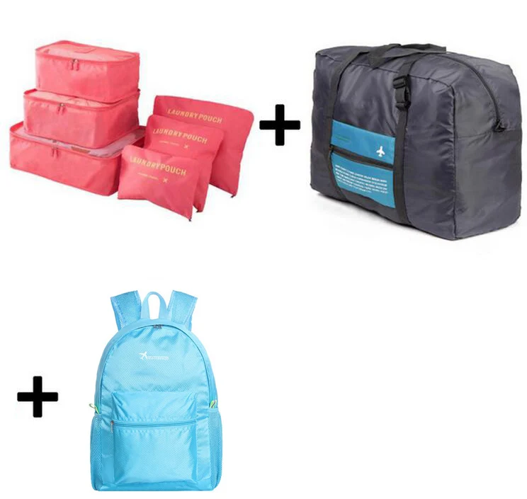 IUX Органайзер, складная сумка, дорожные сумки, большие сумки для обуви, сумки для мужчин и женщин, сумки для багажа, дорожные сумки, упаковка кубиков, сумки,, bolsas - Цвет: watermelon red3