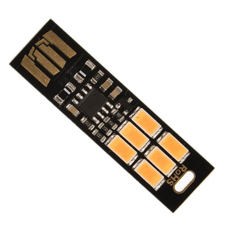 1 шт. портативная мини лампа с питанием от USB 6 светодиодов Вт 5 В сенсорный диммер